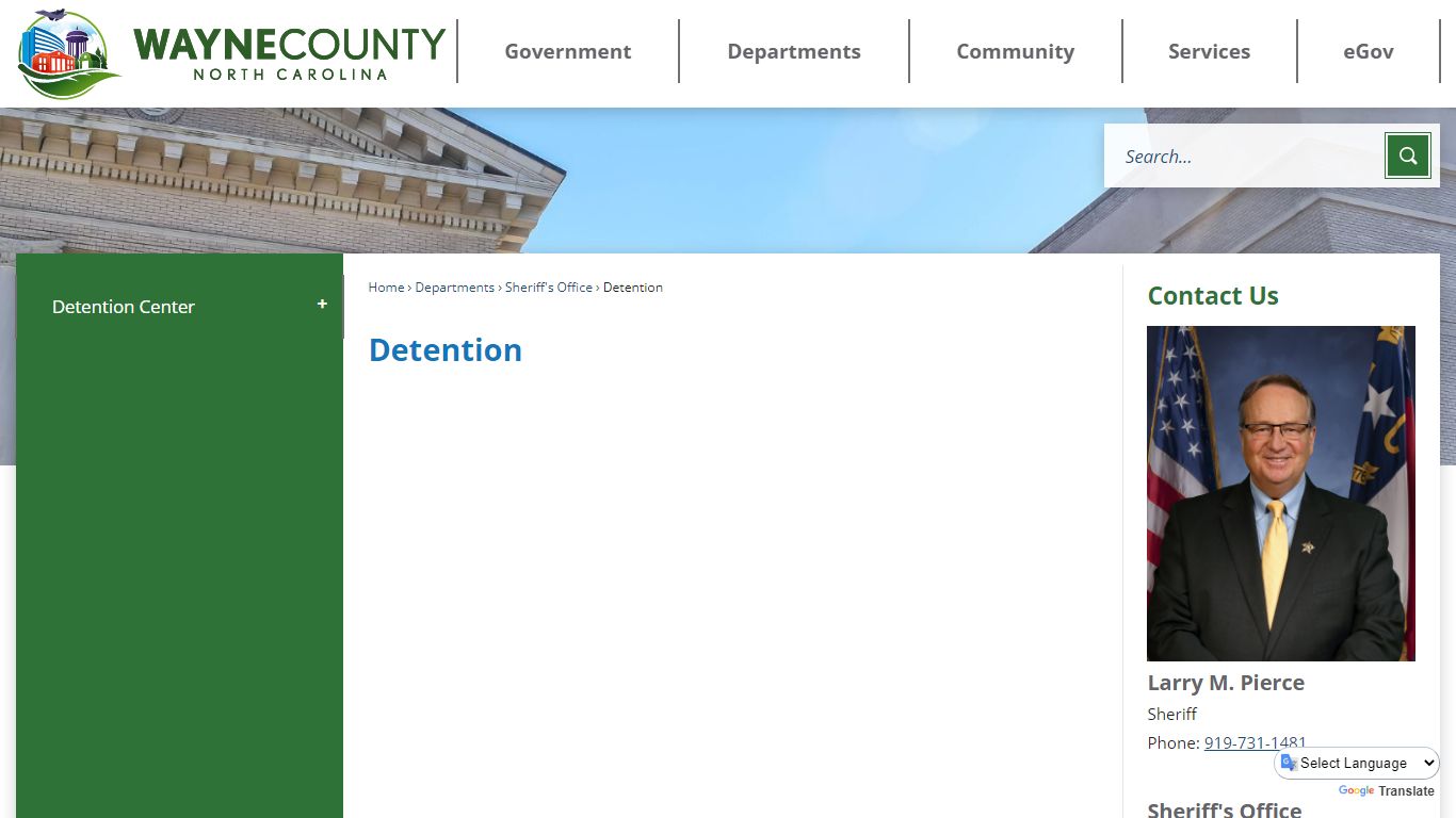 Detention | Wayne County, NC